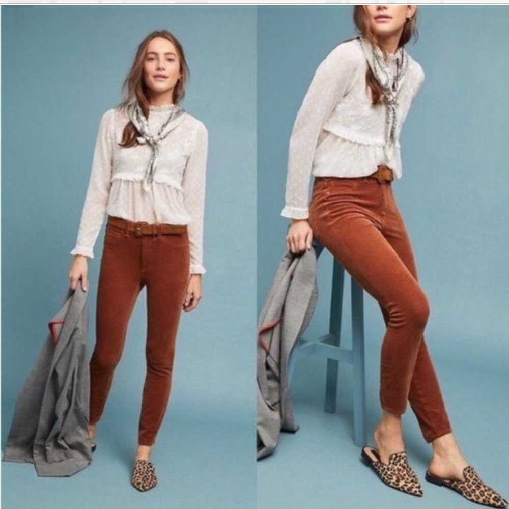 Anthropologie Pilcro Corduroy High-Rise Pants 32”